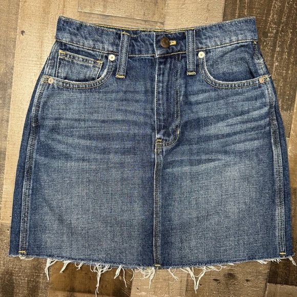 Madewell Blue Denim Mini Skirt Casual Style - Picture 9 of 9